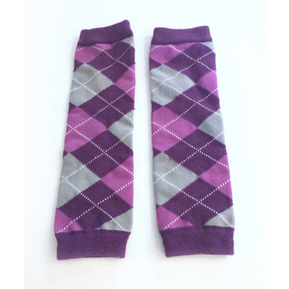 Purple Argyle Baby Legs - Picture 2 of 2